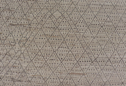 Modern Moroccan Rug in Wool with All - Over Diamond Design by Keivan Woven Arts This modern casual tribal rug has been hand - knotted in wool. The rug features a modern sub - geometric diamond design, replete with various motifs within each diamond.... - Keivan Woven ArtsAFG - 39921 - 19778Rug