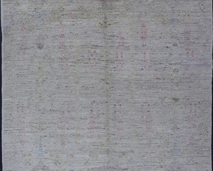 Modern Hand - Knotted Muted Tribal Rug in Wool with Sub - Geometric Design This modern casual muted tribal rug has been hand - knotted. The rug features a modern sub - geometric design, rendered in multicolor, making this rug a superb fit for a variety... - Keivan Woven ArtsAFG - 39992 - 19394Rug