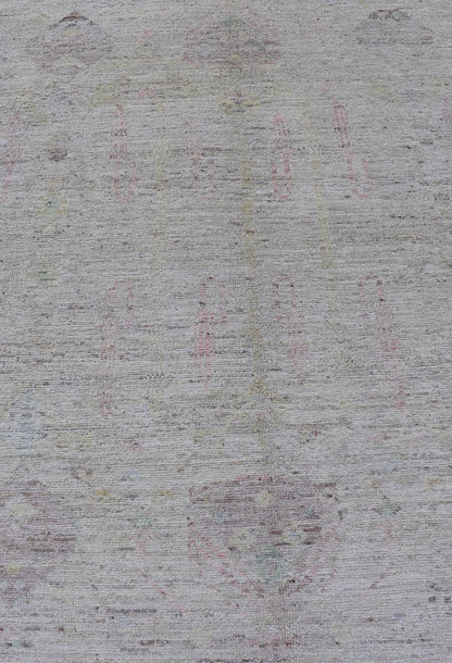 Modern Hand - Knotted Muted Tribal Rug in Wool with Sub - Geometric Design This modern casual muted tribal rug has been hand - knotted. The rug features a modern sub - geometric design, rendered in multicolor, making this rug a superb fit for a variety... - Keivan Woven ArtsAFG - 39992 - 19394Rug