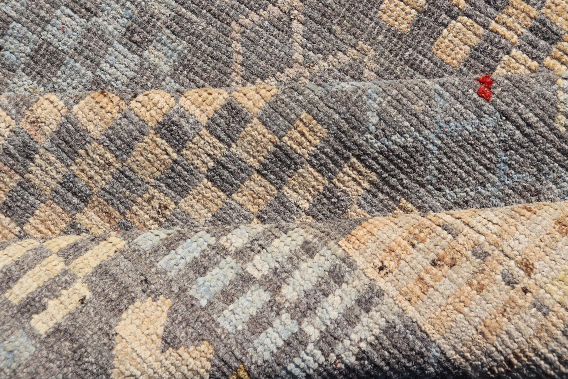 Modern Hand - Knotted Tribal Rug in Wool with Sub - Geometric Design in Multicolor This modern casual tribal rug has been hand - knotted. The rug features a modern all - over sub - geometric design, replete with various motifs in multicolor, making this r... - Keivan Woven ArtsAFG - 39996 - 19400Rug