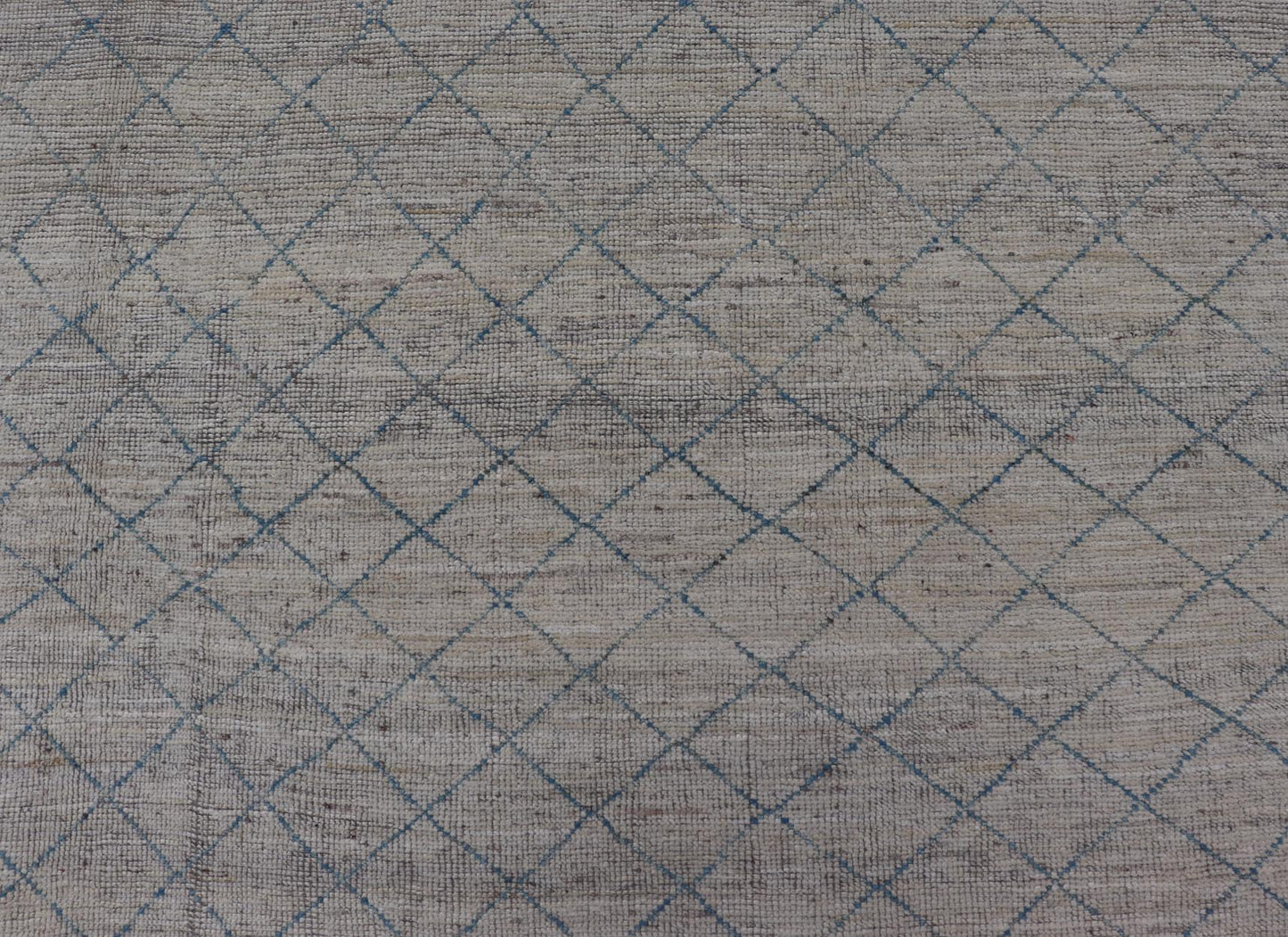 Modern Hand - Knotted Rug in Wool with All - Over Diamond Design in Blue This modern casual tribal rug has been hand - knotted in wool. The rug features a modern all - over sub - geometric diamond design, rendered in blue; making this rug a superb fit f... - Keivan Woven ArtsAFG - 40529 - 19784Rug