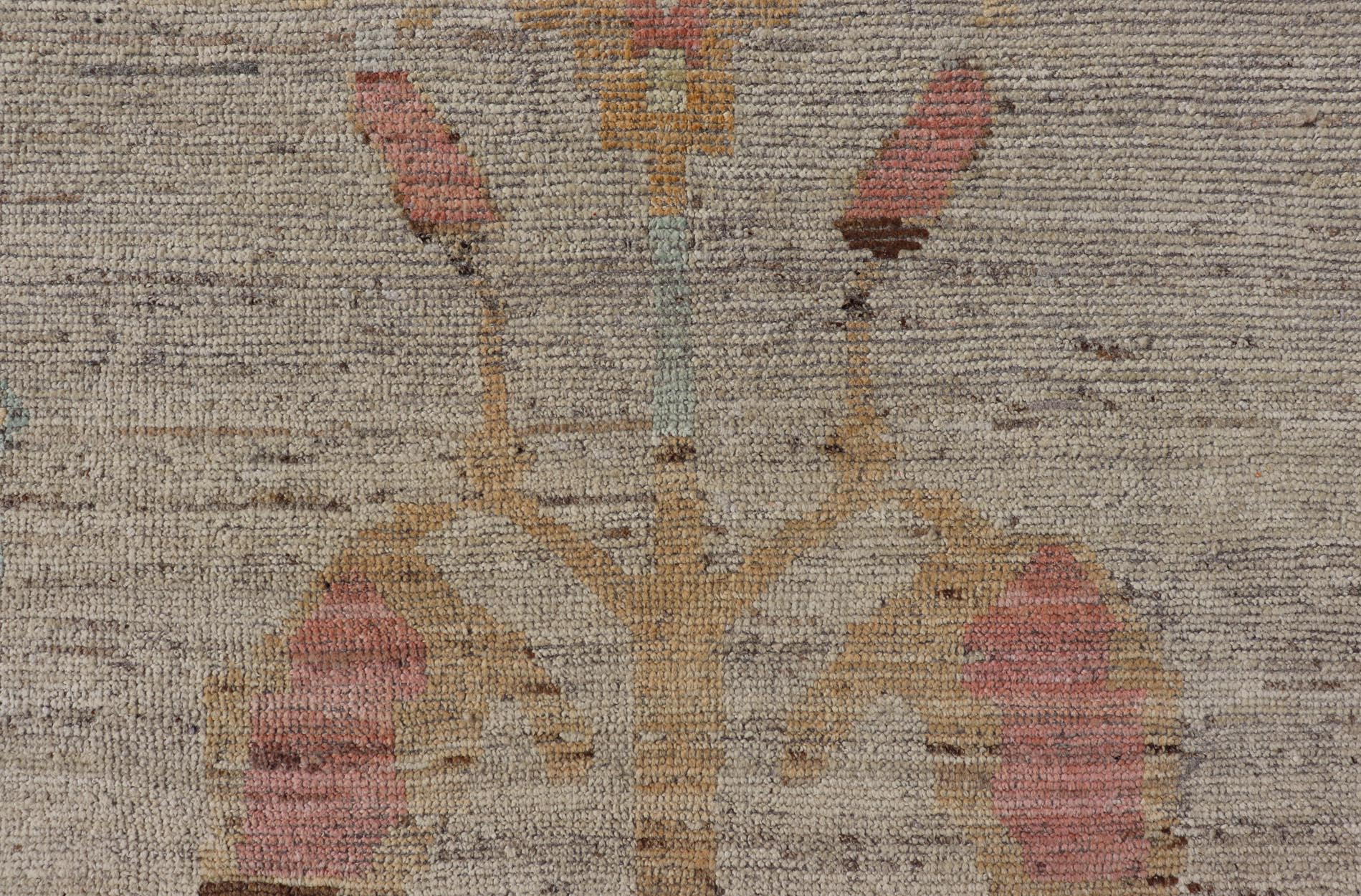 Modern Hand - Knotted Rug with All - Over Sub - Geometric Design in Multicolor This modern casual tribal rug has been hand - knotted in wool. The rug features a modern sub - geometric design, replete with various motifs in multicolor, making this rug a s... - Keivan Woven ArtsAFG - 40846 - 19790Rug