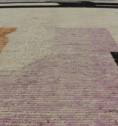 Modern Hand - Knotted Rug in Wool with Sub - Geometric Abstract Design in Multicolor This modern casual tribal rug has been hand - knotted in wool. The rug features a modern sub - geometric abstract design, rendered in multicolor, making this rug a supe... - Keivan Woven ArtsAFG - 40882 - 19616Rug