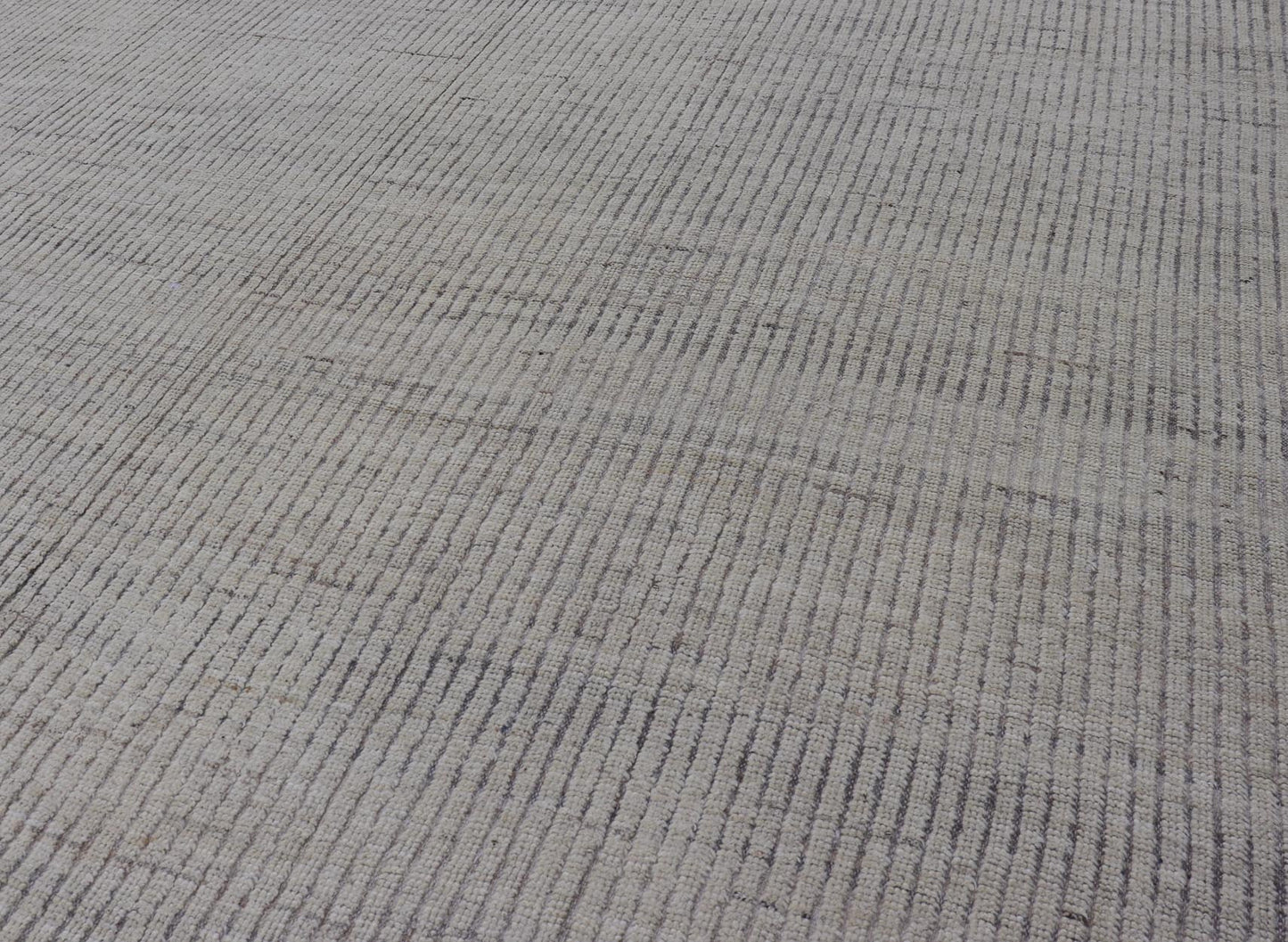 Modern Hand - Knotted Rug with All - Over Geometric High - Low Design in Neutral Tones This modern casual tribal rug has been hand - knotted in wool. The rug features a modern geometric High - Low design and texture, rendered in neutral tones; making this... - Keivan Woven ArtsAFG - 40998 - 19802Rug