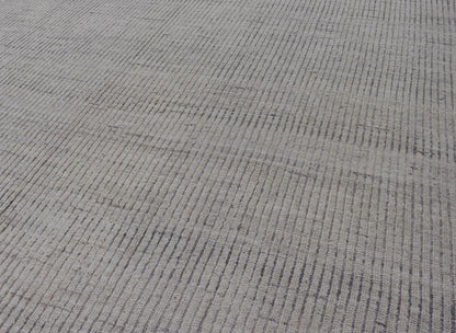 Modern Hand - Knotted Rug with All - Over Geometric High - Low Design in Neutral Tones This modern casual tribal rug has been hand - knotted in wool. The rug features a modern geometric High - Low design and texture, rendered in neutral tones; making this... - Keivan Woven ArtsAFG - 40998 - 19802Rug