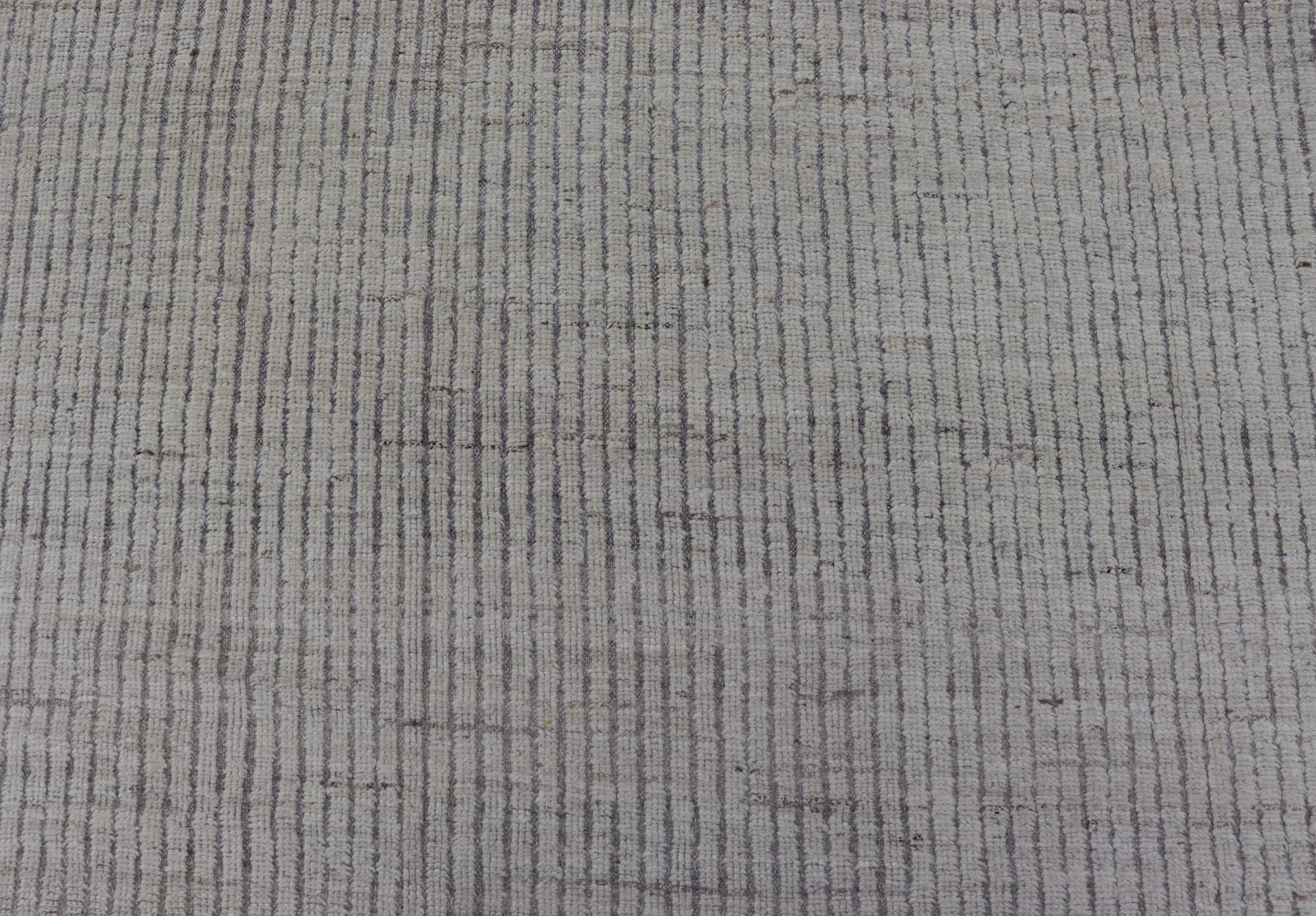 Modern Hand - Knotted Rug with All - Over Geometric High - Low Design in Neutral Tones This modern casual tribal rug has been hand - knotted in wool. The rug features a modern geometric High - Low design and texture, rendered in neutral tones; making this... - Keivan Woven ArtsAFG - 40998 - 19802Rug