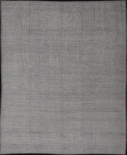 Modern Hand - Knotted Rug with All - Over Geometric High - Low Design in Neutral Tones This modern casual tribal rug has been hand - knotted in wool. The rug features a modern geometric High - Low design and texture, rendered in neutral tones; making this... - Keivan Woven ArtsAFG - 40998 - 19802Rug