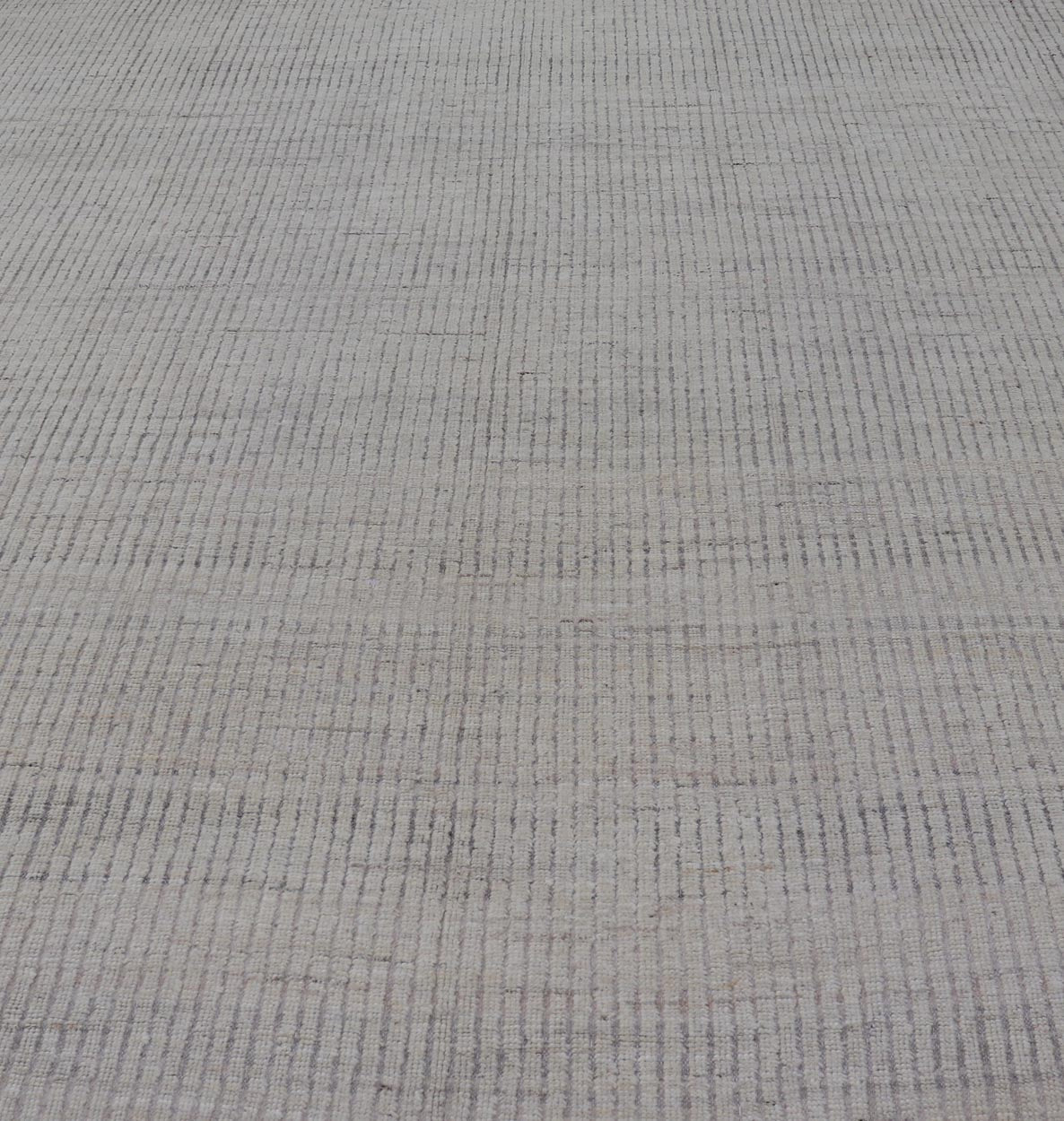 Modern Hand - Knotted Rug with All - Over Geometric High - Low Design in Neutral Tones This modern casual tribal rug has been hand - knotted in wool. The rug features a modern geometric High - Low design and texture, rendered in neutral tones; making this... - Keivan Woven ArtsAFG - 40998 - 19802Rug
