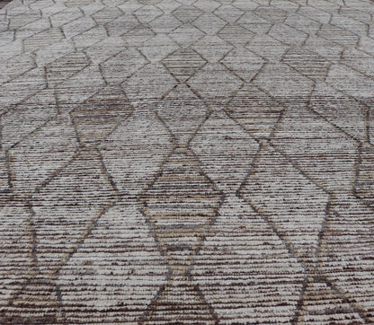 Modern Hand - Knotted Rug in Wool with Sub - Geometric Diamond Design in Earth Tones This modern casual tribal rug has been hand - knotted. The rug features a modern all - over sub - geometric diamond design, rendered in earthy tones, making this rug a s... - Keivan Woven ArtsAFG - 41004 - 19460Rug