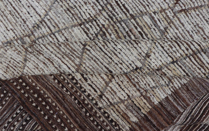 Modern Hand - Knotted Rug in Wool with Sub - Geometric Diamond Design in Earth Tones This modern casual tribal rug has been hand - knotted. The rug features a modern all - over sub - geometric diamond design, rendered in earthy tones, making this rug a s... - Keivan Woven ArtsAFG - 41004 - 19460Rug