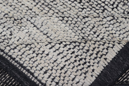 Oversized Afghan Minimalist Modern Casual With Black Background and Ivory Pile This large modern casual rug's field displays a ivory colored pile. Underneath the field shows a black base for a background. These beautiful colors are perfect for ... - Keivan Woven ArtsAFG - 43429 - 20187Rug