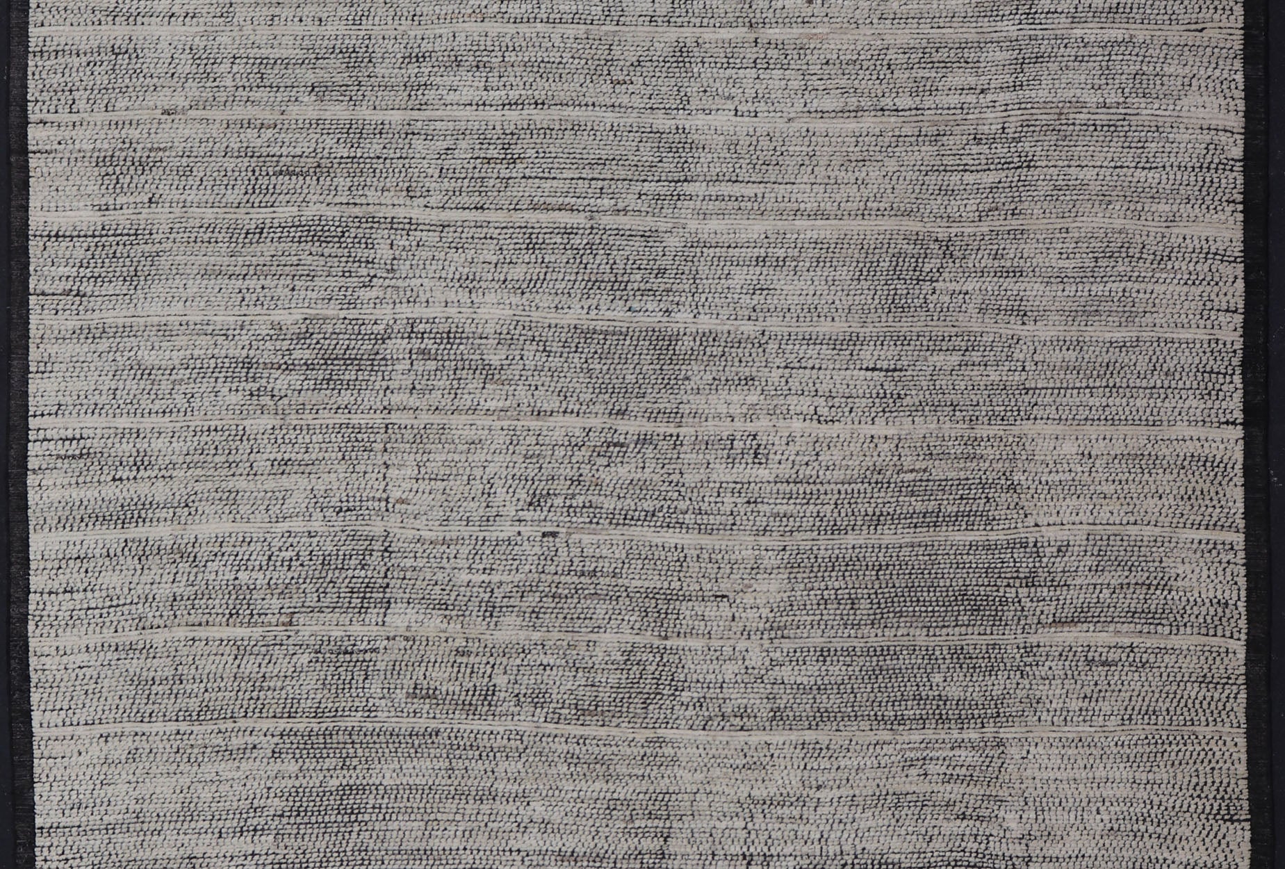 Oversized Afghan Minimalist Modern Casual With Black Background and Ivory Pile This large modern casual rug's field displays a ivory colored pile. Underneath the field shows a black base for a background. These beautiful colors are perfect for ... - Keivan Woven ArtsAFG - 43429 - 20187Rug