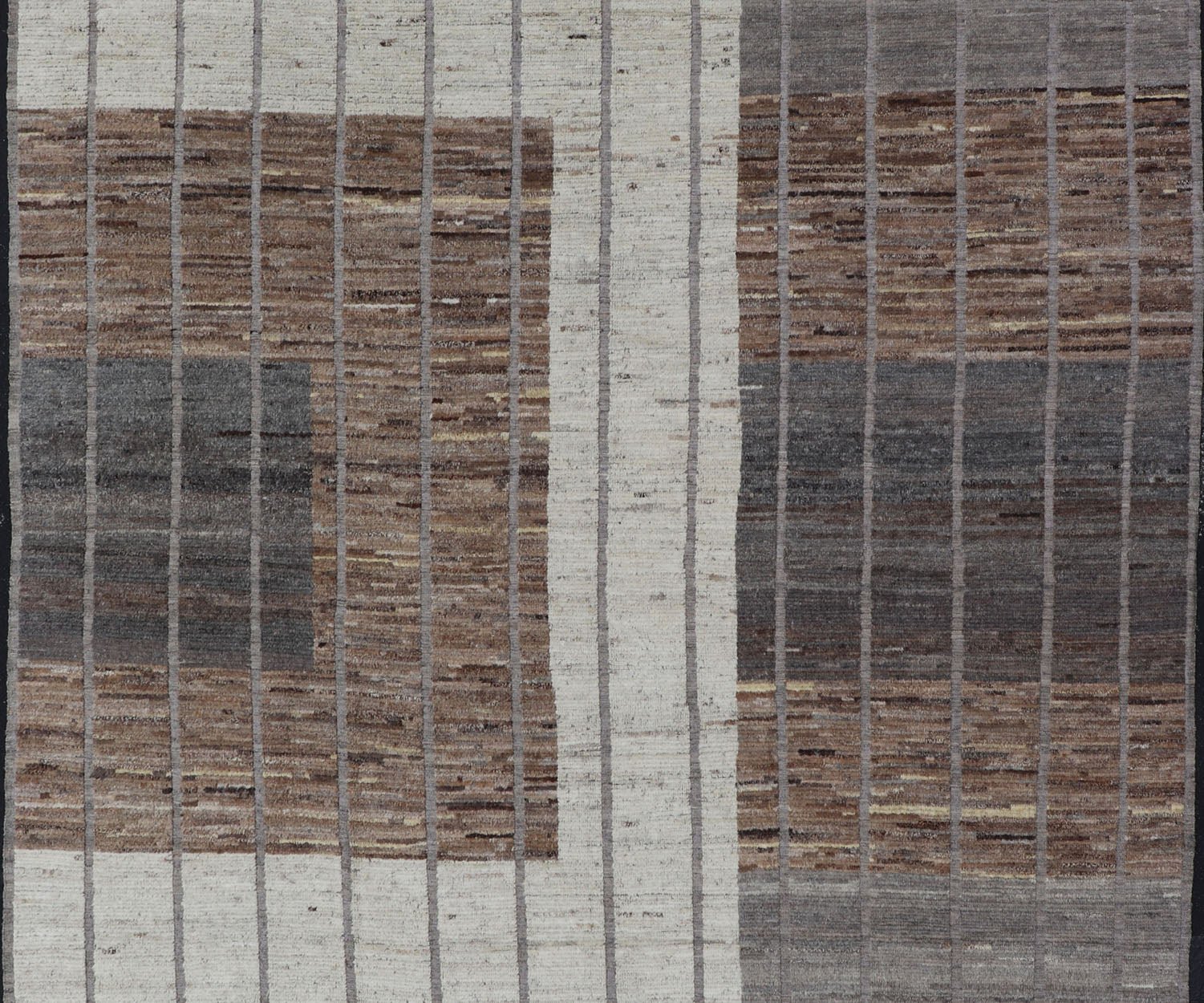 Earth - Toned Textural Elegance Rug by Keivan Woven Arts Architectural Modern Rug in Earth Tones with Distressed Texture. Large Modern Casual Rug in minimalist design, modern design, with Square Modern Design. Keivan Woven Arts; AFG - 43432 Country of ... - Keivan Woven ArtsAFG - 43432 - 20169Rug