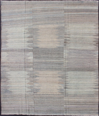 Keivan Woven Arts Flat - Weave Afghan Kilim Rug with Modern Design. Keivan Woven Arts / rug AFG - 6287, country of origin / type: Afghanistan / Kilim. Measures: 6'4 x 7'10 This fun and vibrant Kilim rug features a modern design, perfectly suited fo... - Keivan Woven ArtsAFG - 6287 - 10418Rug