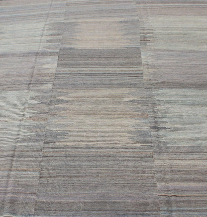 Keivan Woven Arts Flat - Weave Afghan Kilim Rug with Modern Design. Keivan Woven Arts / rug AFG - 6287, country of origin / type: Afghanistan / Kilim. Measures: 6'4 x 7'10 This fun and vibrant Kilim rug features a modern design, perfectly suited fo... - Keivan Woven ArtsAFG - 6287 - 10418Rug