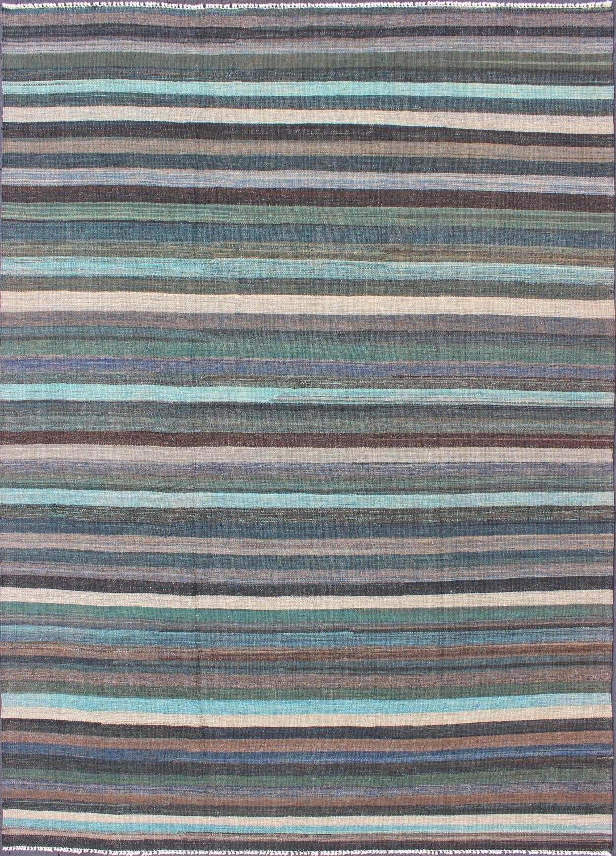 Colorful Modern Striped Kilim in Unique Colors for Modern or Classic Rooms Versatile and Unique color - tone flat - weave Kilim for a Modern or Classic design Flat - weave Kilim rug with vivid tones, Keivan Woven Arts / rug AFG - 6296, country of ori... - Keivan Woven ArtsAFG - 6296 - 10422Rug