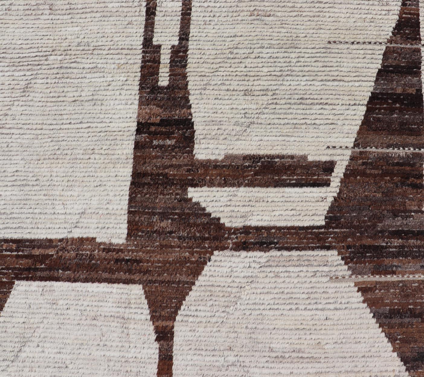 Casual Modern Wool Hand Knotted In Black and White Wool Abstract Modern Design. Keivan Woven Arts / AFG - 64282, country of origin / type: Afghanistan / Piled, condition: new. Measures: 8'8 x 12'3 This new creation of modern casual rug features a... - Keivan Woven ArtsAFG - 64282 - 25104