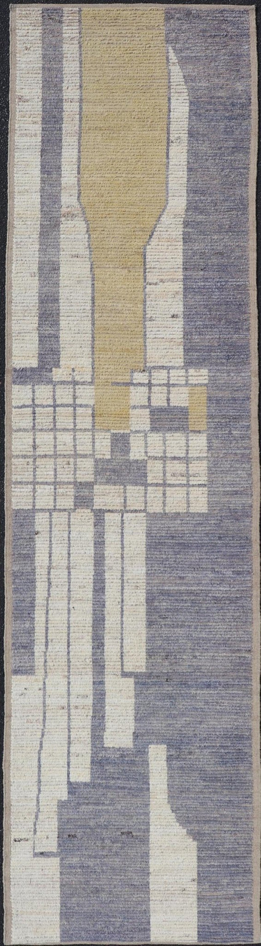 All - Over Modern Design on Cream Background with Lavender and Soft Yellow Design. Keivan Woven Arts/ rug AFG - 64795, country of origin / type: Afghanistan / Piled, condition: new. Measures: 3'2 x 13'0 This brand new runner features a modern all - o... - Keivan Woven ArtsAFG - 64795 - 25140