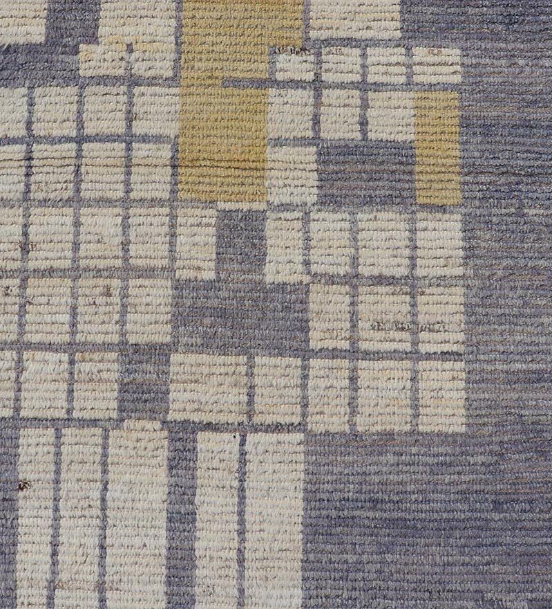 All - Over Modern Design on Cream Background with Lavender and Soft Yellow Design. Keivan Woven Arts/ rug AFG - 64795, country of origin / type: Afghanistan / Piled, condition: new. Measures: 3'2 x 13'0 This brand new runner features a modern all - o... - Keivan Woven ArtsAFG - 64795 - 25140Rug
