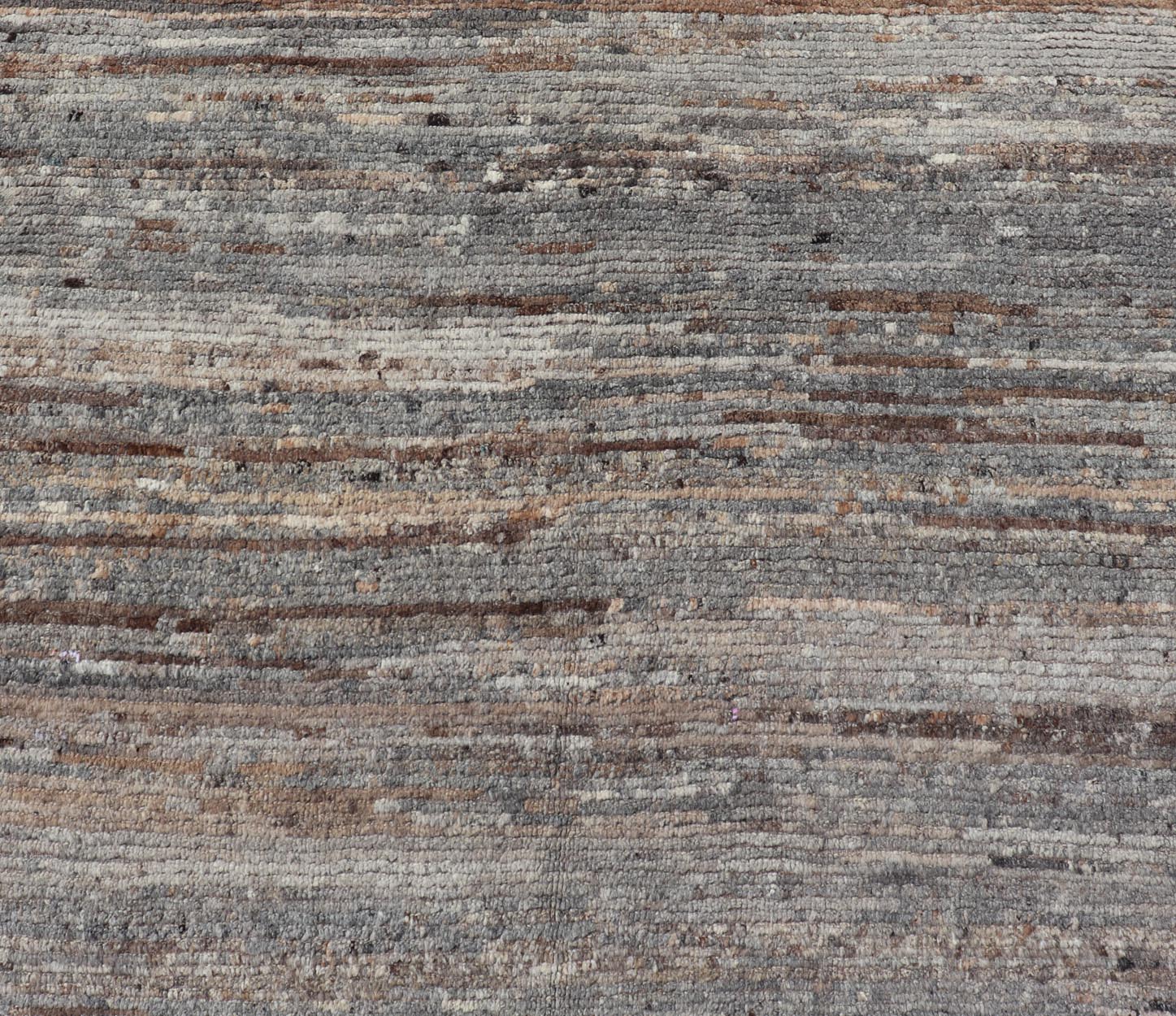 Modern Gallery Hand - Knotted Rug in Natural Shades Wool of Gray, Brown, & Ivory. Keivan Woven Arts; rug AFG - 64821, country of origin / type: Afghanistan / Modern Casual, circa Early - 21th Century. Measures: 5'9 x 14'4 This modern casual tribal rug... - Keivan Woven ArtsAFG - 64821 - 25146Rugs