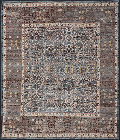 Measures: 14'0 x 16'2 Modern Casual Tribal Rug, Keivan Woven Arts / rug AFG - 65603, country of origin / type: Afghanistan / Modern Casual, circa Early - 21th Century. This large modern casual tribal rug has been hand - knotted. The rug featur... - Keivan Woven ArtsAFG - 65603 - 23102Rug