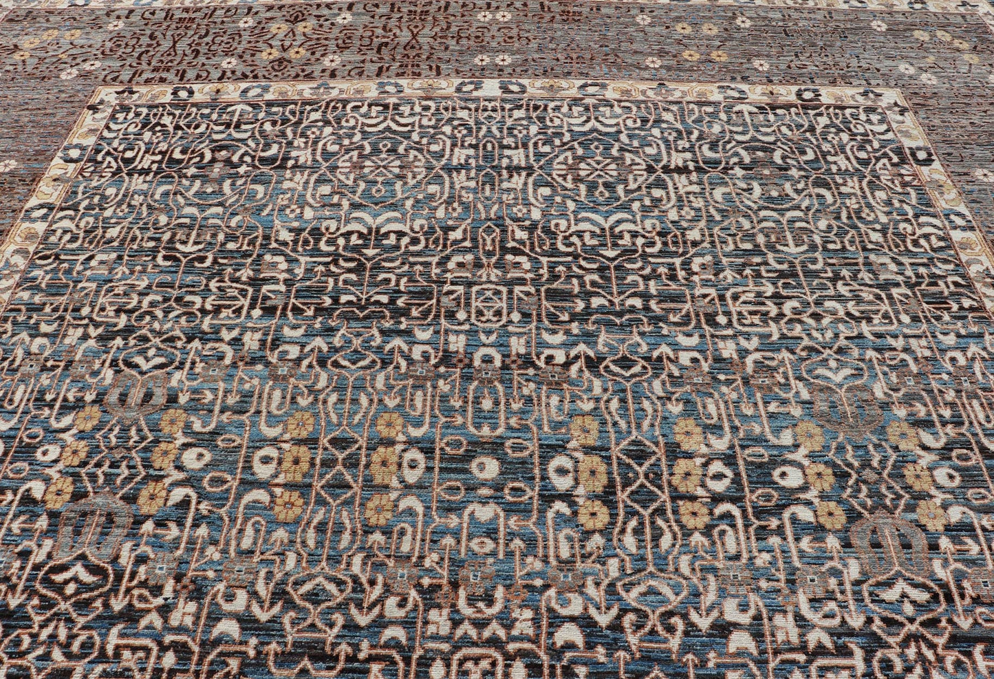 Measures: 14'0 x 16'2 Modern Casual Tribal Rug, Keivan Woven Arts / rug AFG - 65603, country of origin / type: Afghanistan / Modern Casual, circa Early - 21th Century. This large modern casual tribal rug has been hand - knotted. The rug featur... - Keivan Woven ArtsAFG - 65603 - 23102Rug