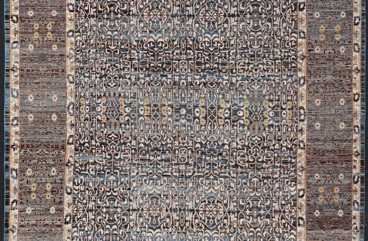 Measures: 14'0 x 16'2 Modern Casual Tribal Rug, Keivan Woven Arts / rug AFG - 65603, country of origin / type: Afghanistan / Modern Casual, circa Early - 21th Century. This large modern casual tribal rug has been hand - knotted. The rug featur... - Keivan Woven ArtsAFG - 65603 - 23102Rug