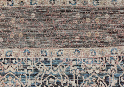 Contemporary Rug with Intricate Pattern Inspired by 13th Century Seljuk Designs Measures: 9'0 x 12'0 Finely woven Modern Rug with Intricate All - Over Sub - Geometric inspired by 13thcentury Seljuk Design. Modern Casual Tribal Rug, Keivan Wov... - Keivan Woven ArtsAFG - 65604 - 23114Rug