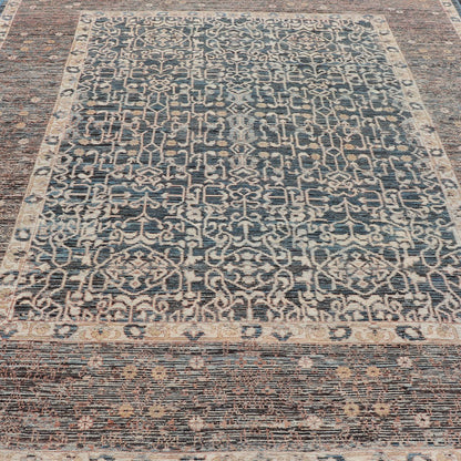 Contemporary Rug with Intricate Pattern Inspired by 13th Century Seljuk Designs Measures: 9'0 x 12'0 Finely woven Modern Rug with Intricate All - Over Sub - Geometric inspired by 13thcentury Seljuk Design. Modern Casual Tribal Rug, Keivan Wov... - Keivan Woven ArtsAFG - 65604 - 23114Rug