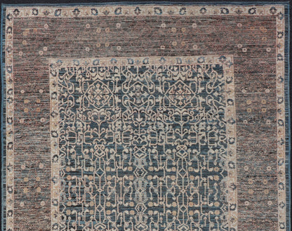 Contemporary Rug with Intricate Pattern Inspired by 13th Century Seljuk Designs Measures: 9'0 x 12'0 Finely woven Modern Rug with Intricate All - Over Sub - Geometric inspired by 13thcentury Seljuk Design. Modern Casual Tribal Rug, Keivan Wov... - Keivan Woven ArtsAFG - 65604 - 23114Rug