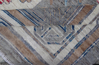 Modern Khotan Rug with Circular Medallions in Shades of Gray, Red, and Brown. Keivan Woven Arts rug AFG - 67300 / country of origin / type: Afghanistan / Khotan. Measures: 9'6 x 11'9 This modern Khotan made rug features Samarkand design with mult... - Keivan Woven ArtsAFG - 67300 - 24541Rugs