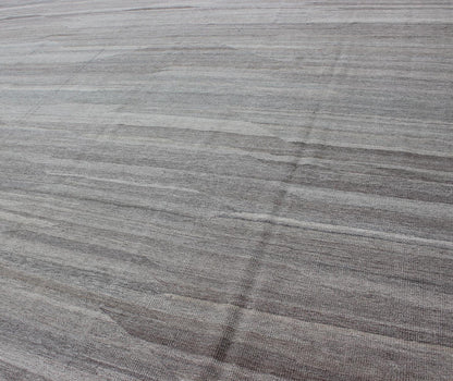 Very Large Modern Kilim with Solid Minimalist Design in Variation of Gray Tones Modern and casual flat - weave fine hand made Kilim rug in gray tones and Neutrals with Minimalist design and solid pattern Measures: 11'9 x 19'6 Minima... - Keivan Woven ArtsAFG - 9263 - 10434Rug
