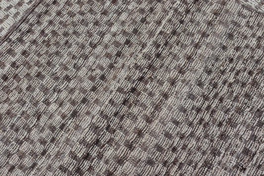Modern Hand - Knotted Rug in Wool with All - Over Geometric Checkerboard Design This modern casual tribal rug has been hand - knotted. The rug features a modern all - over geometric checkerboard - like design, rendered in brown, cream, taupe, and gray ton... - Keivan Woven ArtsAFGC - 39754 - 19520Rug