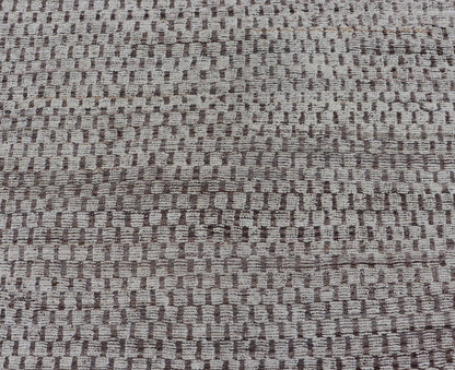 Modern Hand - Knotted Rug in Wool with All - Over Geometric Checkerboard Design This modern casual tribal rug has been hand - knotted. The rug features a modern all - over geometric checkerboard - like design, rendered in brown, cream, taupe, and gray ton... - Keivan Woven ArtsAFGC - 39754 - 19520Rug