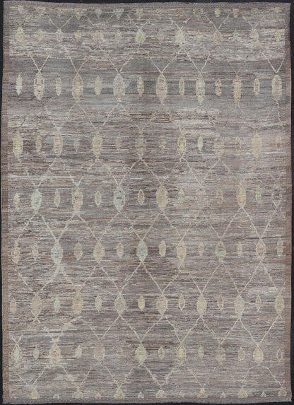 Modern Afghan Tribal Rug in Wool with Sub - Geometric Design in Multicolor This modern casual tribal rug has been hand - knotted. The rug features a modern sub - geometric design, rendered in multicolor; making this rug a superb fit for a variety of ... - Keivan Woven ArtsAFGC - 39796 - 19370Rug