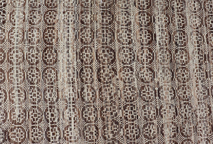 Modern Hand - Knotted Khotan Rug in Wool with Geometric Design in Brown and Ivory This modern casual Khotan rug has been hand - knotted. The rug features a modern all - over geometric design, rendered in brown and ivory; making this rug a superb fit ... - Keivan Woven ArtsAFGC - 40850 - 19430Rug