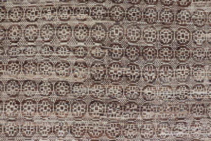 Modern Hand - Knotted Khotan Rug in Wool with Geometric Design in Brown and Ivory This modern casual Khotan rug has been hand - knotted. The rug features a modern all - over geometric design, rendered in brown and ivory; making this rug a superb fit ... - Keivan Woven ArtsAFGC - 40850 - 19430Rug