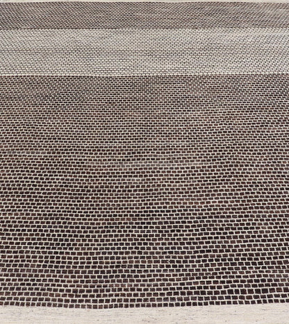 Modern Rug with Brick Design in Brown and Cream by Keivan Woven Arts. Modern Rug with Geometric Brick Design in Earthy Tones of Brown's, and Cream Measures: 9'4 x 11'1. This modern rug has been hand - knotted with fine wool. The rug featur... - Keivan Woven ArtsAFGC - 43266 - 19484Rug