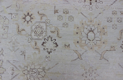 This Afghan made fine rug rug features a transitional design of stylized motifs in the central field, which are flanked by a repeating pattern in the border. The entirety of the piece is rendered in light tones, which makes it a versatile rug, well - sui... - Keivan Woven ArtsAIA - 151 - 6422Rug