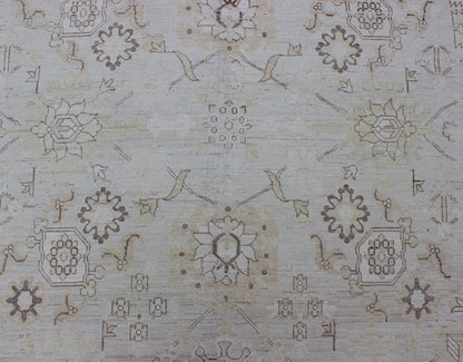 This Afghan made fine rug rug features a transitional design of stylized motifs in the central field, which are flanked by a repeating pattern in the border. The entirety of the piece is rendered in light tones, which makes it a versatile rug, well - sui... - Keivan Woven ArtsAIA - 151 - 6422Rug