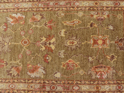 Turkish Oushak Runner With Traditional All - Over Design in Yellow Green Keivan Woven Arts - Turkish Oushak runner with traditional motifs and elegant traditional medallion design, rug AN - 105339 , country of origin / type: Turkey / Oushak Measures:... - Keivan Woven ArtsAN - 105339 - 1746Rug