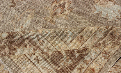 Angora Oushak Turkish Rug in Warm Colors of Taupe, Gray, Brown, Cream, Angora Oushak rug from Turkey, Keivan Woven Arts / rug AN - 108396 , country of origin / type: Turkey / Angora Oushak. Measures: 10'8 x 14'0 From our Angora collection, this pie... - Keivan Woven ArtsAN - 108396 - 1953Rug