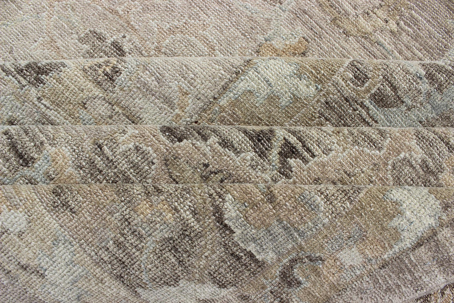 Keivan Woven Arts - Turkish Sivas Fine Weave Rug in Taupe, Gray, Ivory and Brown and Cream Colors. Turkish Sivas in Taupe, Gray, Ivory and Brown, Cream and pastel colors, rug AN - 108837, country of origin / type: Turkey / Sivas, circa 1980 Thi... - Keivan Woven ArtsAN - 108837 - 2352Rug