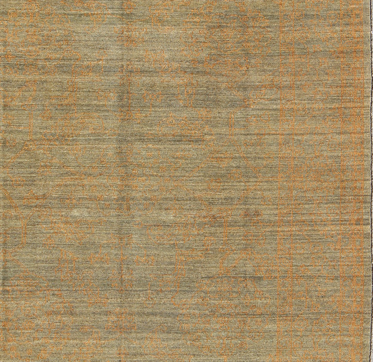 Modern rug with Transitional Design. Keivan Woven Arts rug AN - 113353 , country of origin / type: Turkey / Modern, circa Early - 21st century. Measures: 8'3 x 10'0. This finely hand knotted transitionaldesign rug features a beautiful transitional an... - Keivan Woven ArtsAN - 113353 - 5183Rug