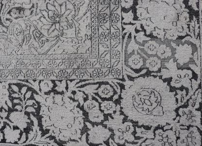 Vintage Sivas Cotton and Silk Rug in White, Gray and Charcoal Measures: 7'1 x 10'3 Sivas rugs are products of the Sivas province in central Turkey. This particular piece is characterized by a palette of cool colors such as light gray and ... - Keivan Woven ArtsAN - 118157 - 20964Rug