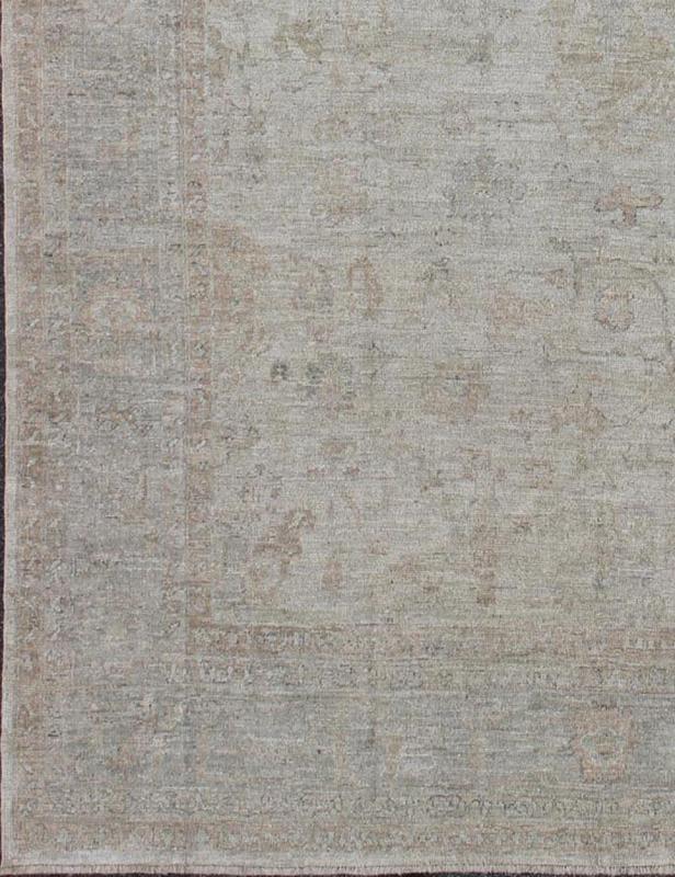 Angora Turkish Oushak Rug by Keivan Woven Arts with Floral Design. rug AN - 119860, country of origin / type: Turkey / Angora Oushak 21st century. Measures: 11'3 x 14'5 From our Angora collection, this piece is made with a combination of angora a... - Keivan Woven ArtsAN - 119860 - 5412Rug