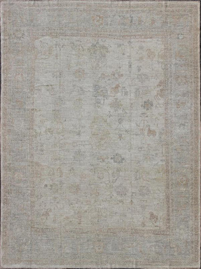 Angora Turkish Oushak Rug by Keivan Woven Arts with Floral Design. rug AN - 119860, country of origin / type: Turkey / Angora Oushak 21st century. Measures: 11'3 x 14'5 From our Angora collection, this piece is made with a combination of angora a... - Keivan Woven ArtsAN - 119860 - 5412Rug