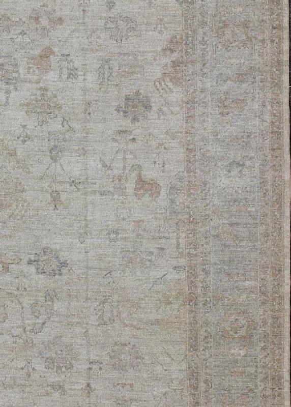 Angora Turkish Oushak Rug by Keivan Woven Arts with Floral Design. rug AN - 119860, country of origin / type: Turkey / Angora Oushak 21st century. Measures: 11'3 x 14'5 From our Angora collection, this piece is made with a combination of angora a... - Keivan Woven ArtsAN - 119860 - 5412Rug
