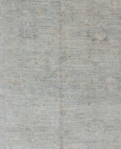 Keivan Woven Arts Angora Oushak Turkish Rug in Cream and Light Blue Colors. rug AN - 122783, country of origin / type: Turkey / Angora Oushak. Measures: 4'8 x 6'8 From our Angora collection, this piece is made with a combination of angora and old... - Keivan Woven ArtsAN - 122783 - 1706Rug