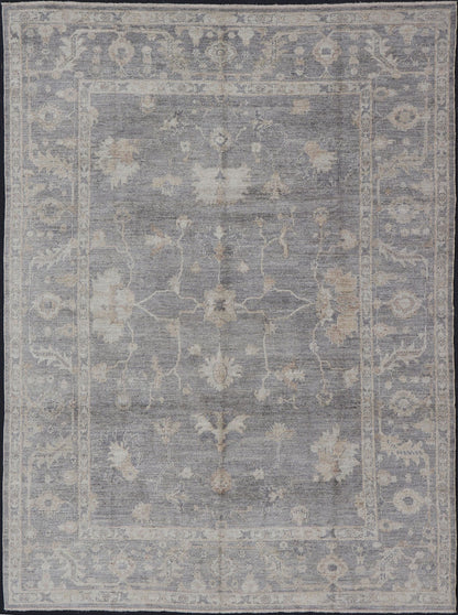 Keivan Woven Arts Turkish Angora Oushak Rug with Floral Design in Neutral. rug AN - 125392, country of origin / type: Turkey / Oushak. antique reproduction ushak, angora oushak. Measures: 9'11 x 12'10 The design of this beautiful Oushak rug, Turk... - Keivan Woven ArtsAN - 125392 - 7423Rug